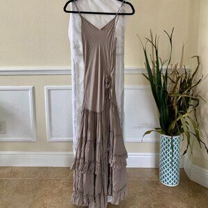 NWOT Free People Bohemian Taupe Maxi Dress